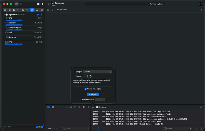 Capture button inside Metal Popup